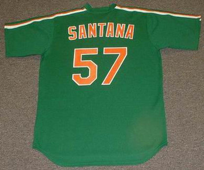New York Mets Johan Santana 1980s Cooperstown St MLB jersey front view