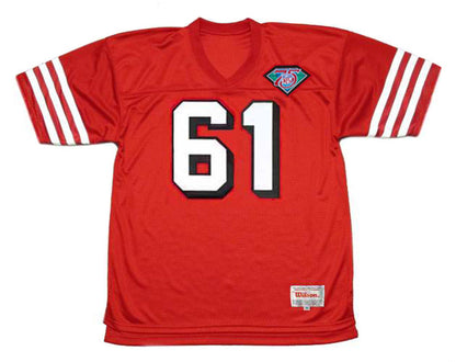 San Francisco 49ers Jesse Sapolu NFL jersey front view