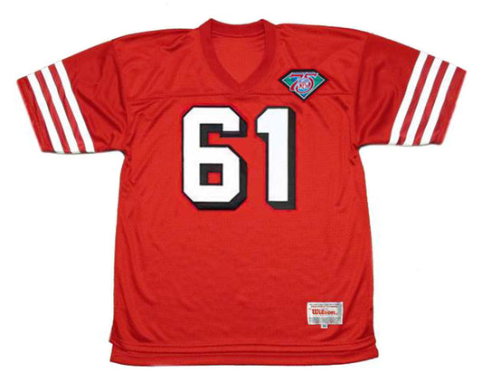 San Francisco 49ers Jesse Sapolu NFL jersey front view