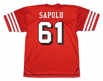 San Francisco 49ers Jesse Sapolu NFL jersey front view