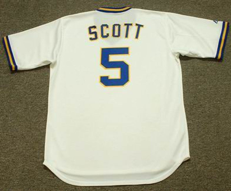 GS MB Milwaukee 1975 Cooperstown Throwback Home Stitched Jersey, Vintage Baseball Jersey, Retro Sewn Jersey