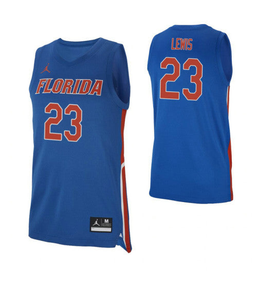 Florida Gators 23 Scottie Lewis Royal College Basketball Jersey | Stitched Jersey RTJS 4578