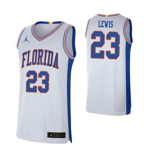 Florida Gators 23 Scottie Lewis Retro Limited College Basketball Jersey White | Stitched Jersey RTJS 4551