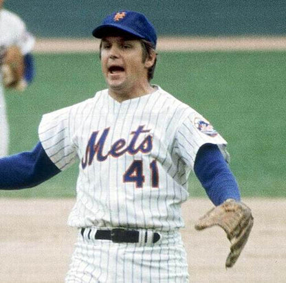 New York Mets 1970s Name Number MLB jersey front view