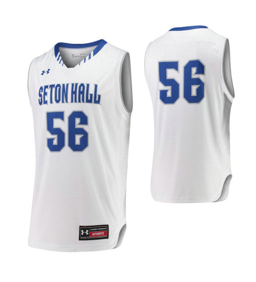 Seton Hall Pirates Seton Hall Pirates Jersey #56 White stitched throwback college basketball jersey