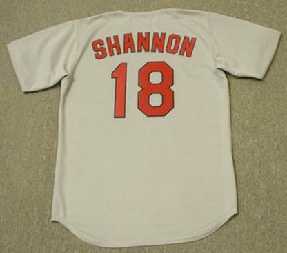Mike Shannon St Louis Cardinals 1967 Cooperstown Throwback Away Stitched Jersey jersey front view