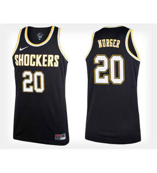 Wichita State Shockers 20 Rauno Nurger Black Alternate College Basketball Jersey | Stitched Jersey RTJS 5952