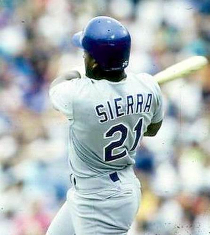 Texas Rangers Reuben Sierra Cooperstown MLB jersey front view