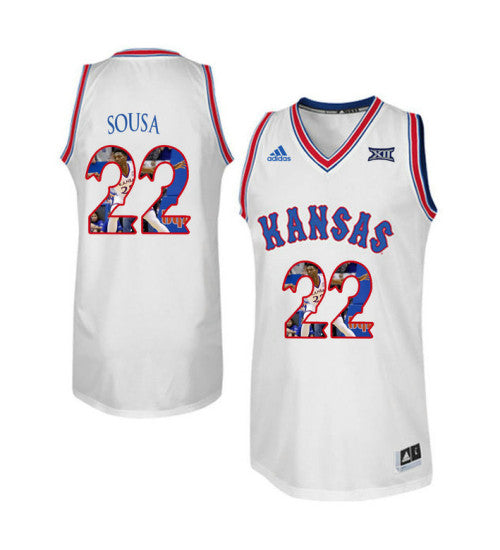 Kansas Jayhawks 22 Silvio De Sousa College Basketball Jersey White 2038 stitched retro jersey