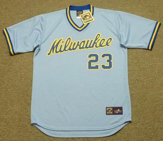 TS MB Milwaukee 1982 Cooperstown Throwback Away Stitched Jersey, Vintage Baseball Jersey, Retro Sewn Jersey