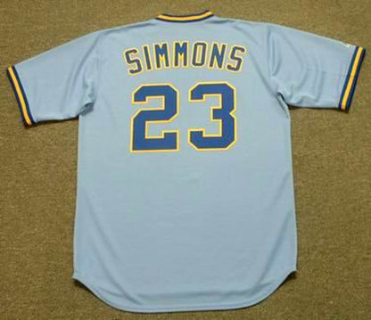 Milwaukee Brewers Ted Simmons Cooperstown MLB jersey front view