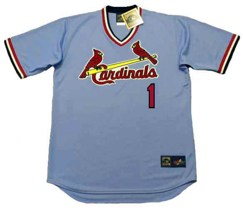 Ozzie Smith St Louis Cardinals 1982 Away Throwback Baseball Jersey jersey front view