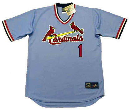 Ozzie Smith St Louis Cardinals 1982 Away Throwback Baseball Jersey jersey front view