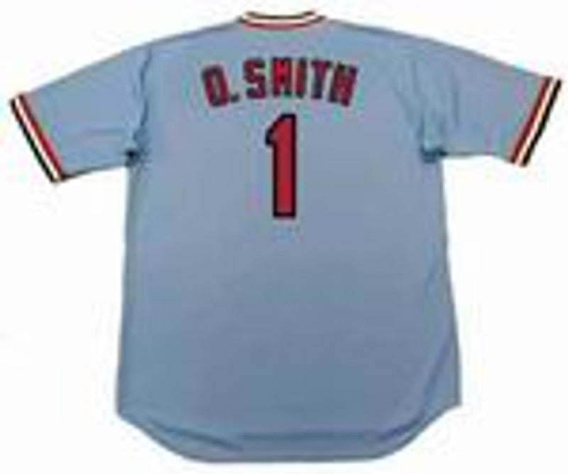 Ozzie Smith St Louis Cardinals 1982 Away Throwback Baseball Jersey jersey front view