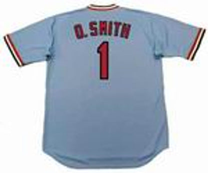 Ozzie Smith St Louis Cardinals 1982 Away Throwback Baseball Jersey jersey front view