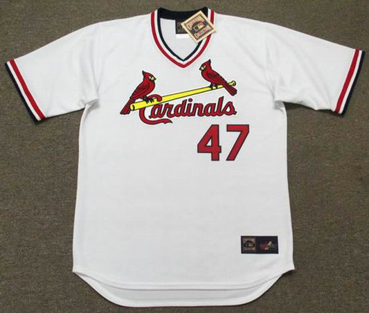 Lee Smith St Louis Cardinals 1991 Cooperstown Throwback Home Stitched Jersey jersey front view