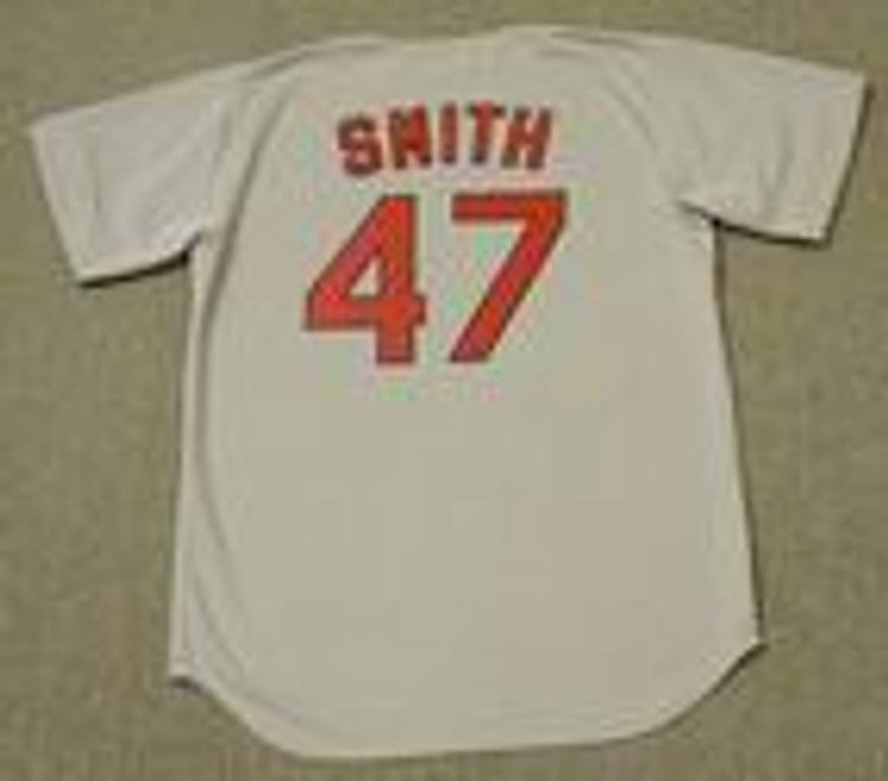 Lee Smith St Louis Cardinals 1992 Cooperstown Throwback Away Stitched Jersey jersey front view