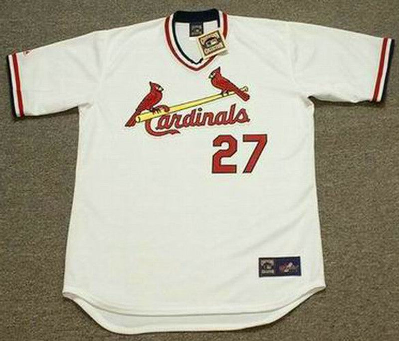 Lonnie Smith St Louis Cardinals 1982 Cooperstown Home Baseball Stitched Jersey jersey front view