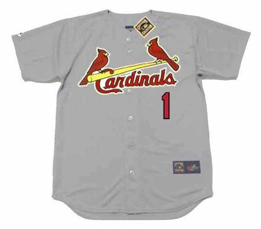 Ozzie Smith St Louis Cardinals 1992 Away Throwback Baseball Jersey jersey front view