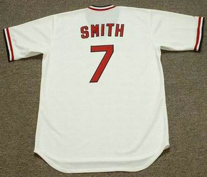 Reggie Smith St Louis Cardinals 1975 Cooperstown Home Baseball Stitched Jersey jersey front view