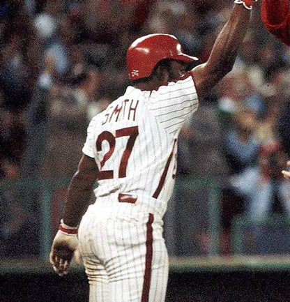 Philadelphia Phillies Lonnie Smith Cooperstown MLB jersey front view