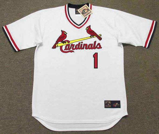 Ozzie Smith St Louis Cardinals 1982 Home Throwback Baseball Jersey jersey front view