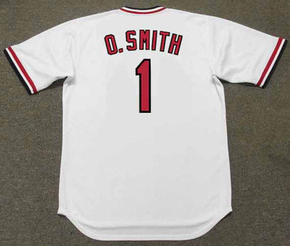 Ozzie Smith St Louis Cardinals 1982 Home Throwback Baseball Jersey jersey front view