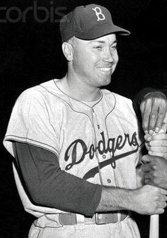 Duke Snider Brooklyn Dodgers 1955 Away Baseball Throwback Baseball Jersey jersey front view