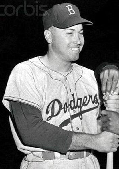 Duke Snider Brooklyn Dodgers 1955 Away Baseball Throwback Baseball Jersey jersey front view