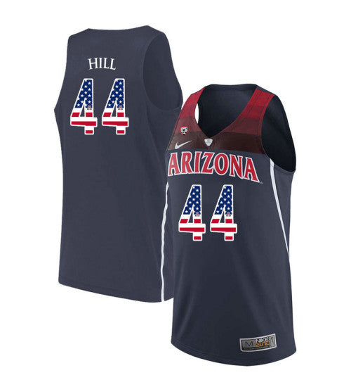 Arizona Wildcats 44 Solomon Hill College Basketball Jersey Navy 6208 | Stitched Jersey RTJS 5540