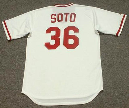 Cincinnati Reds Mario Soto Cooperstown MLB jersey front view