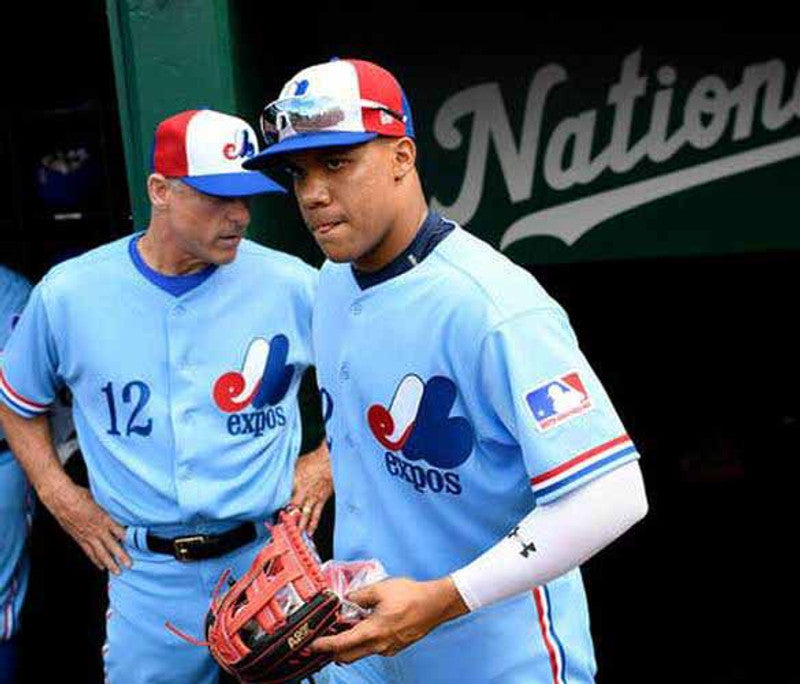 Montreal Expos Name Number MLB jersey front view