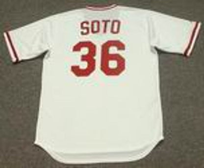 Cincinnati Reds Mario Soto Cooperstown MLB jersey front view