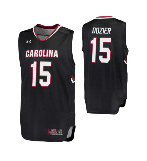 South Carolina Gamecocks Pj Dozier #15 Black stitched throwback college basketball jersey