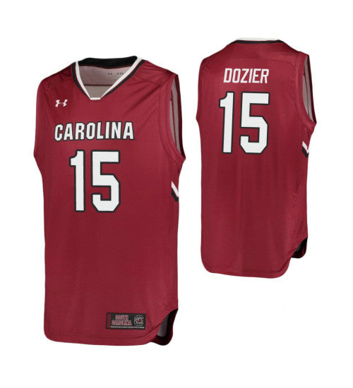 South Carolina Gamecocks Pj Dozier Garnet #15 stitched throwback college basketball jersey