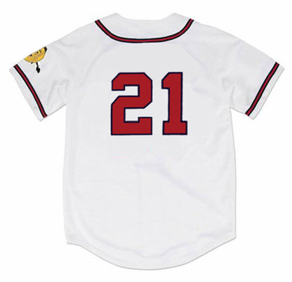 Warren Spahn Milwaukee Braves 1957 Home Throwback Baseball Jersey jersey front view