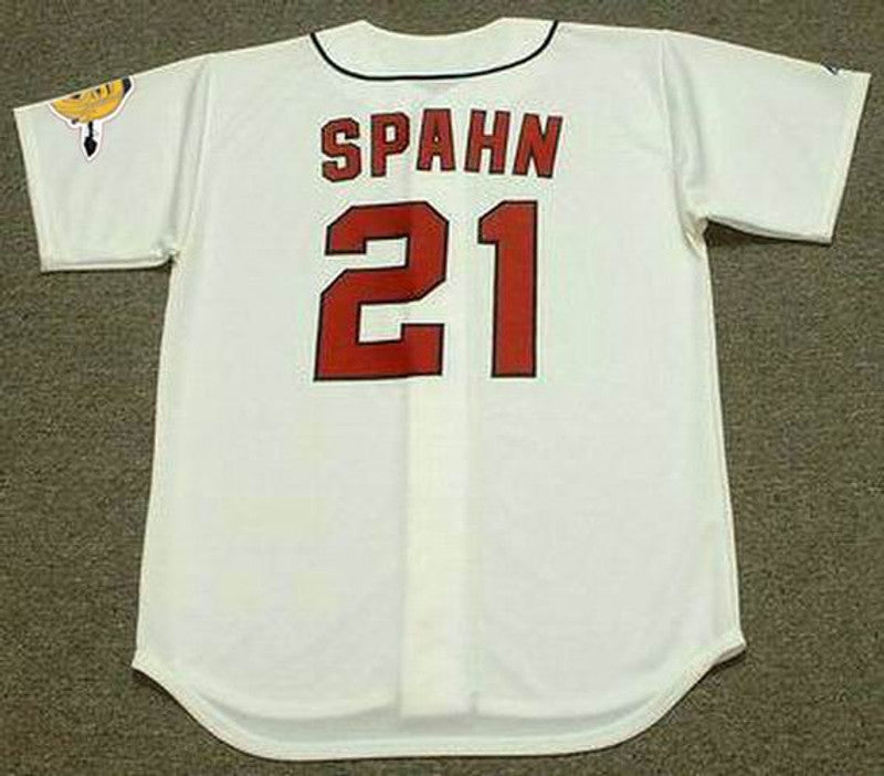 Warren Spahn Milwaukee Braves 1960S Cooperstown Baseball Stitched Jersey jersey front view