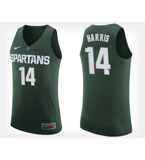 Michigan State Spartans #14 Gary Harris Green Home College Basketball Jersey stitched college jersey