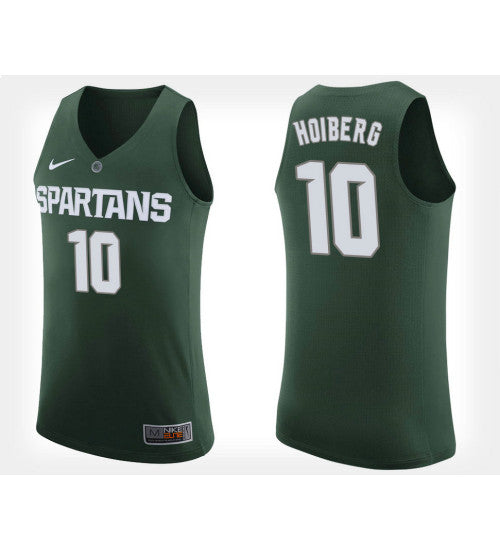 Michigan State Spartans #10 Jack Hoiberg Green Home College Basketball Jersey stitched college jersey