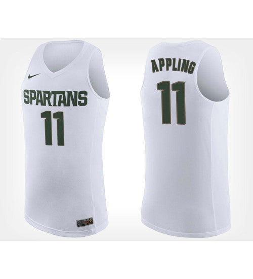 Michigan State Spartans #11 Keith Appling White Road College Basketball Jersey stitched college jersey