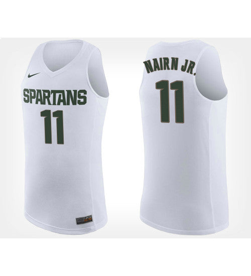 Michigan State Spartans 11 Lourawls Nairn Jr White Road College Basketball Jersey | Stitched Jersey RTJS 8857