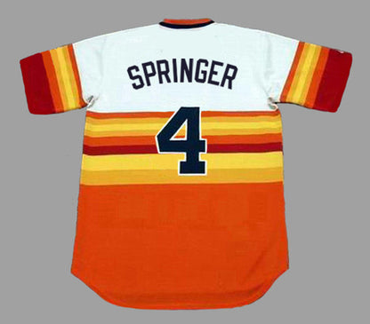 Houston Astros George Springer 1980s MLB jersey front view