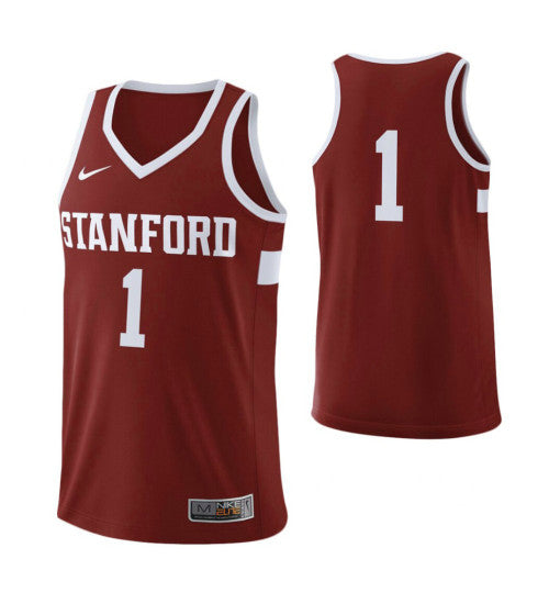 Stanford Cardinal #1 stitched throwback college basketball jersey