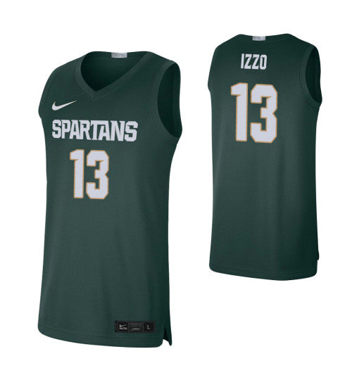 Michigan State Spartans #13 Steven Izzo Alumni Limited College Basketball Jersey Green stitched college jersey