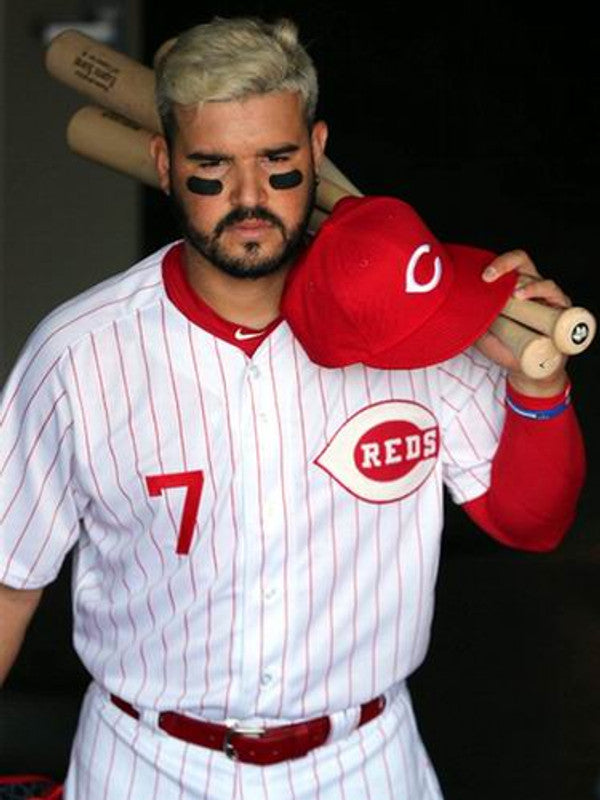Cincinnati Reds Eugenio Suarez MLB jersey front view
