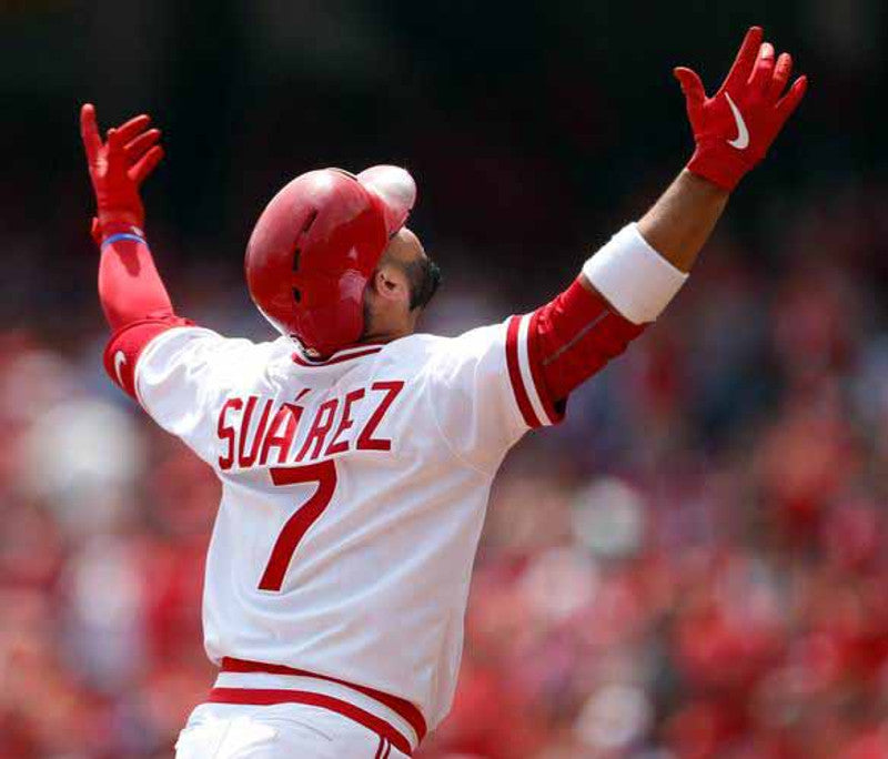 Cincinnati Reds Eugenio Suarez MLB jersey front view