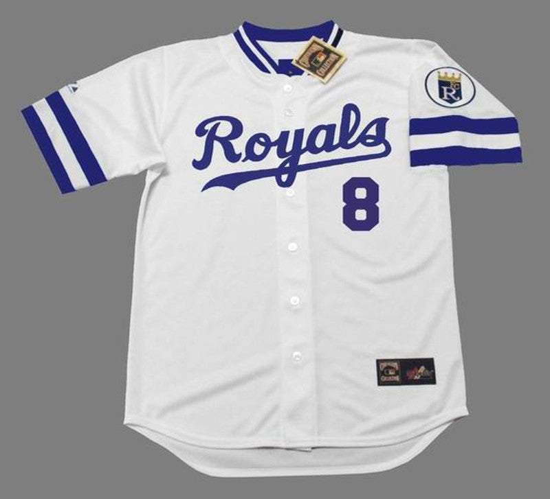 JS KCR 1985 Cooperstown Home Baseball Stitched Jersey, Vintage Baseball Jersey, Retro Sewn Jersey