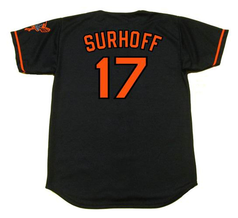 Baltimore Orioles Bj Surhoff MLB jersey front view