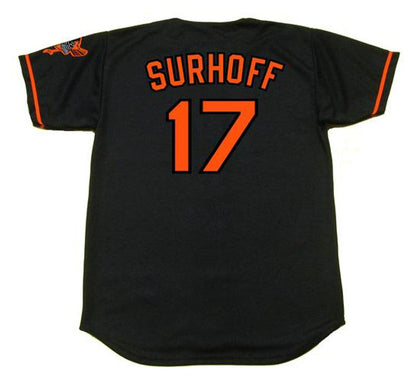 Baltimore Orioles Bj Surhoff MLB jersey front view