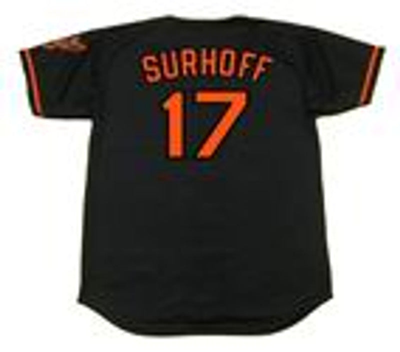 Baltimore Orioles Bj Surhoff MLB jersey front view